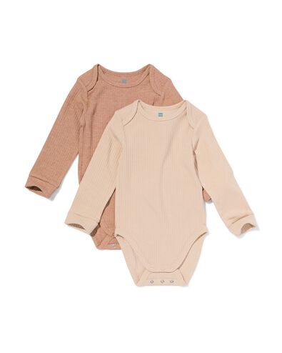 body évolutif ecovero™ - 2 pièces  beige beige - 33304750BEIGE - HEMA