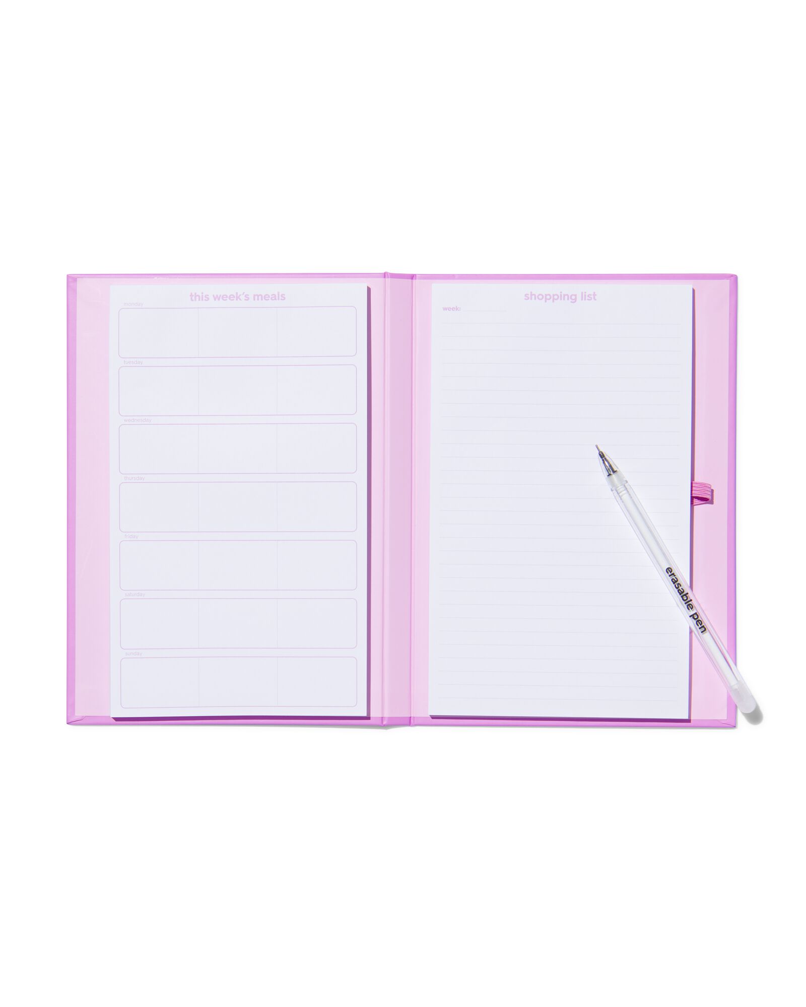 planificateur de repas avec stylo effa&ccedil;able - 14170183 - HEMA