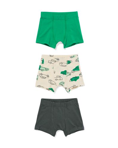 boxers enfant voiture - lot de 3 vert - 19250070GREEN - HEMA