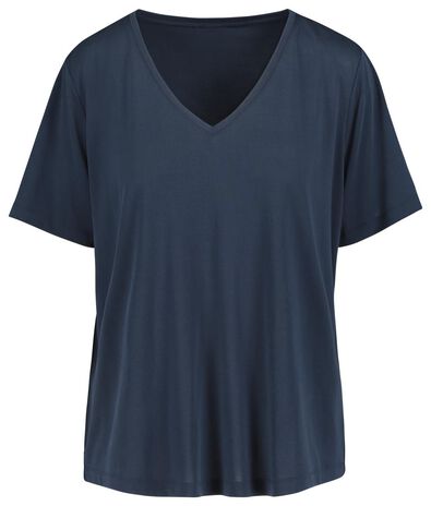 dames t-shirt donkerblauw donkerblauw - 1000019414 - HEMA