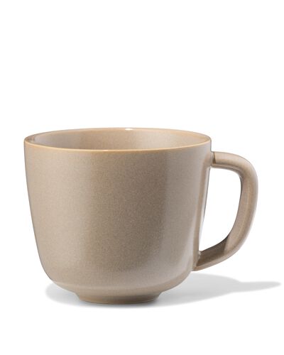 cappuccinomok 325ml Puur aardewerk beige - 80660319 - HEMA