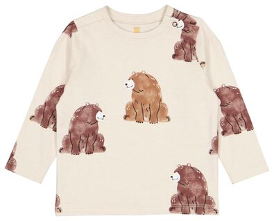 Baby-Shirt, Bär sandfarben - 1000025504 - HEMA