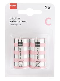 C alkaline extra power batterijen - 2 stuks - 41290265 - HEMA