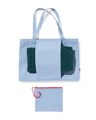 strandtas lichtblauw - 41830309 - HEMA