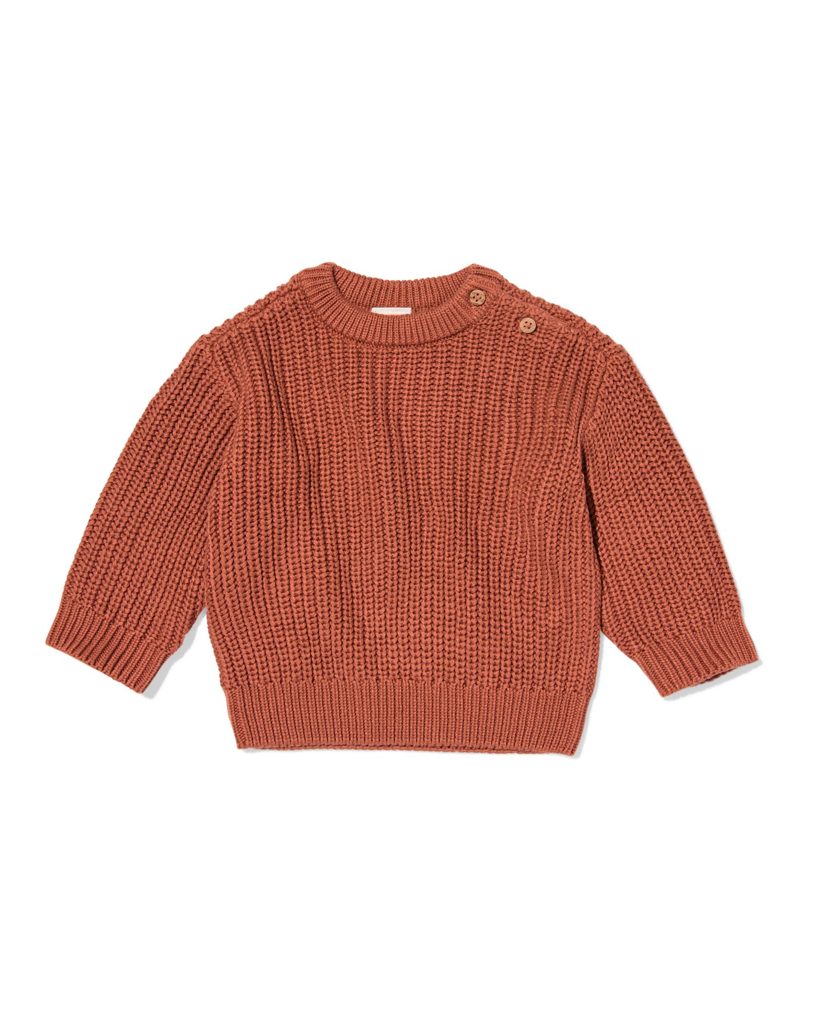 babytrui grofgebreid bruin bruin - 33180270BROWN - HEMA