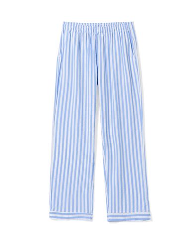 damespyjamabroek seersucker strepen blauw blauw - 23401750BLUE - HEMA