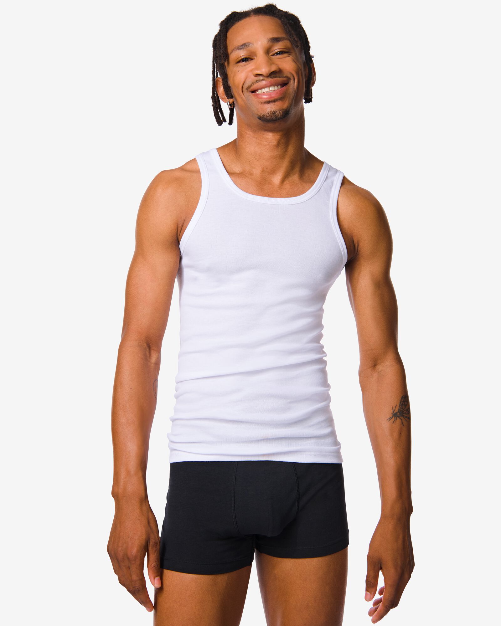 chemises homme côtelées - 2 pièces blanc blanc - 1000000980 - HEMA