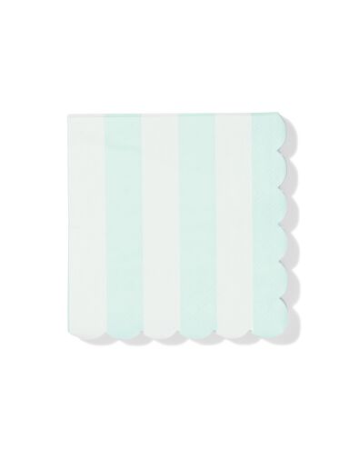 Servietten 24 &times; 24 cm Papier Streifen Blau &ndash; 20 St&uuml;ck - 14200164 - HEMA