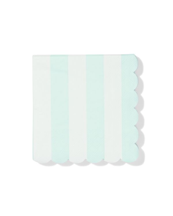 servetten 24x24cm papier strepen blauw - 20 stuks - 14200164 - HEMA