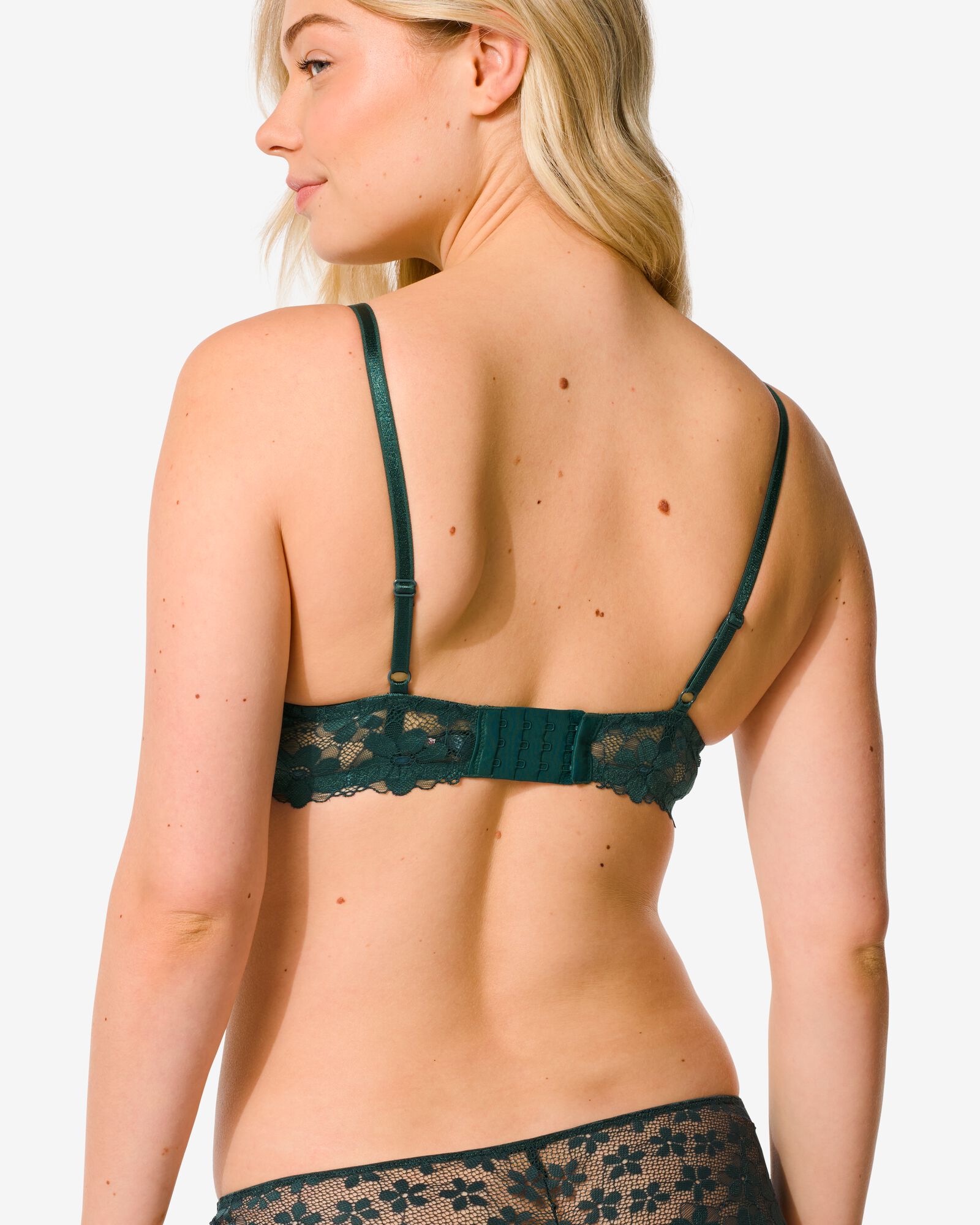 vorgeformter Push-up-B&uuml;gel-BH, Spitze gr&uuml;n - 21800868GREEN - HEMA