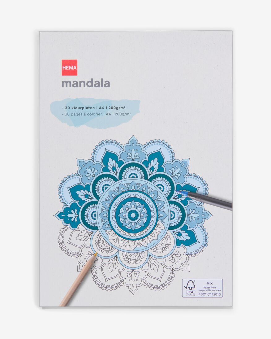 Mandala-Malbuch, DIN A4 - 60720181 - HEMA