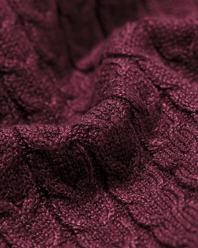 pull femme Livia torsad&eacute; bordeaux - 36205340BURGUNDYRED - HEMA