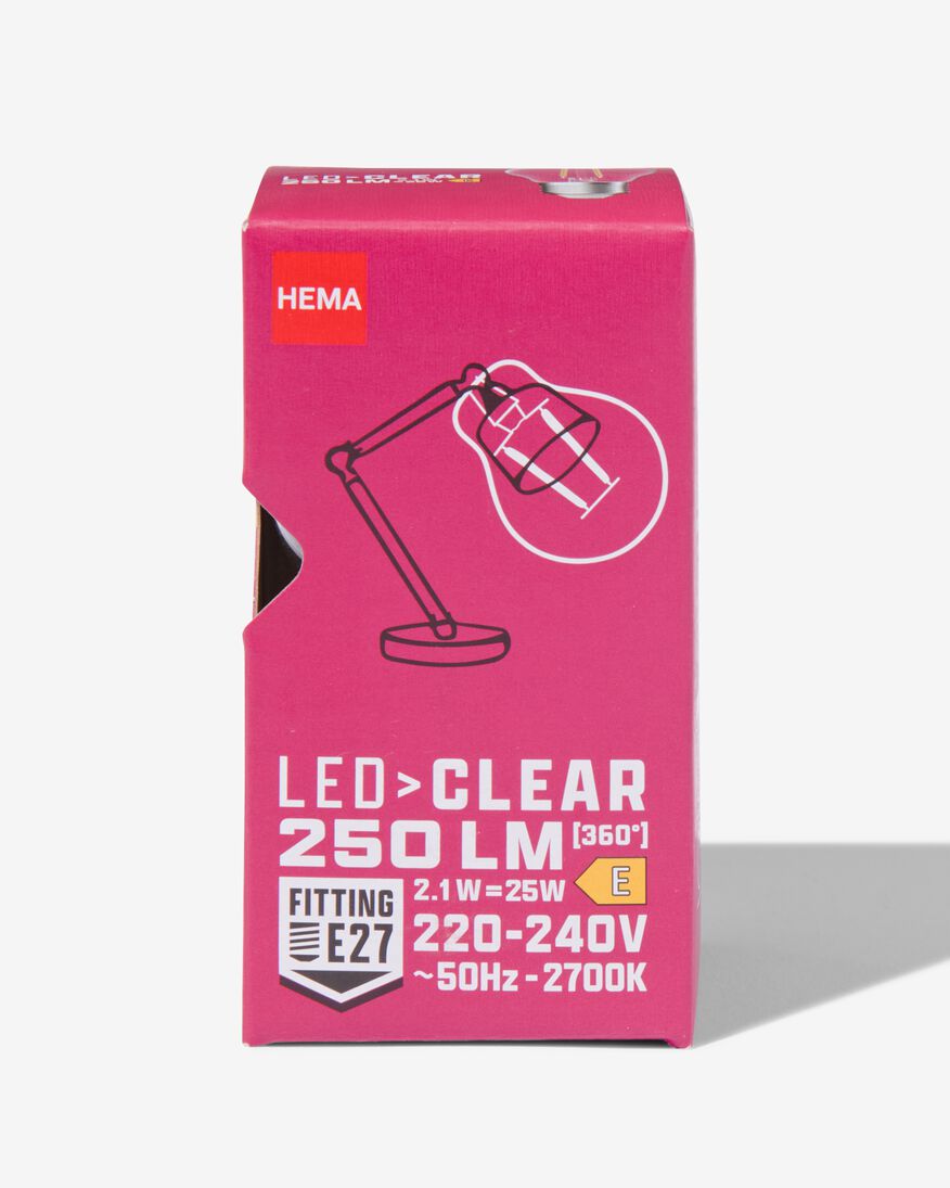 ampoule led clear E27 2,1W 250lm - 20070048 - HEMA