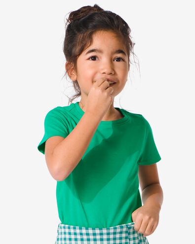 t-shirt enfant - coton bio vert 122/128 - 30832363 - HEMA