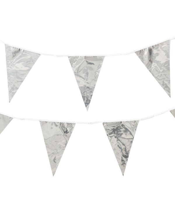 guirlande drapeaux 10 m argent&eacute;e - 14250244 - HEMA