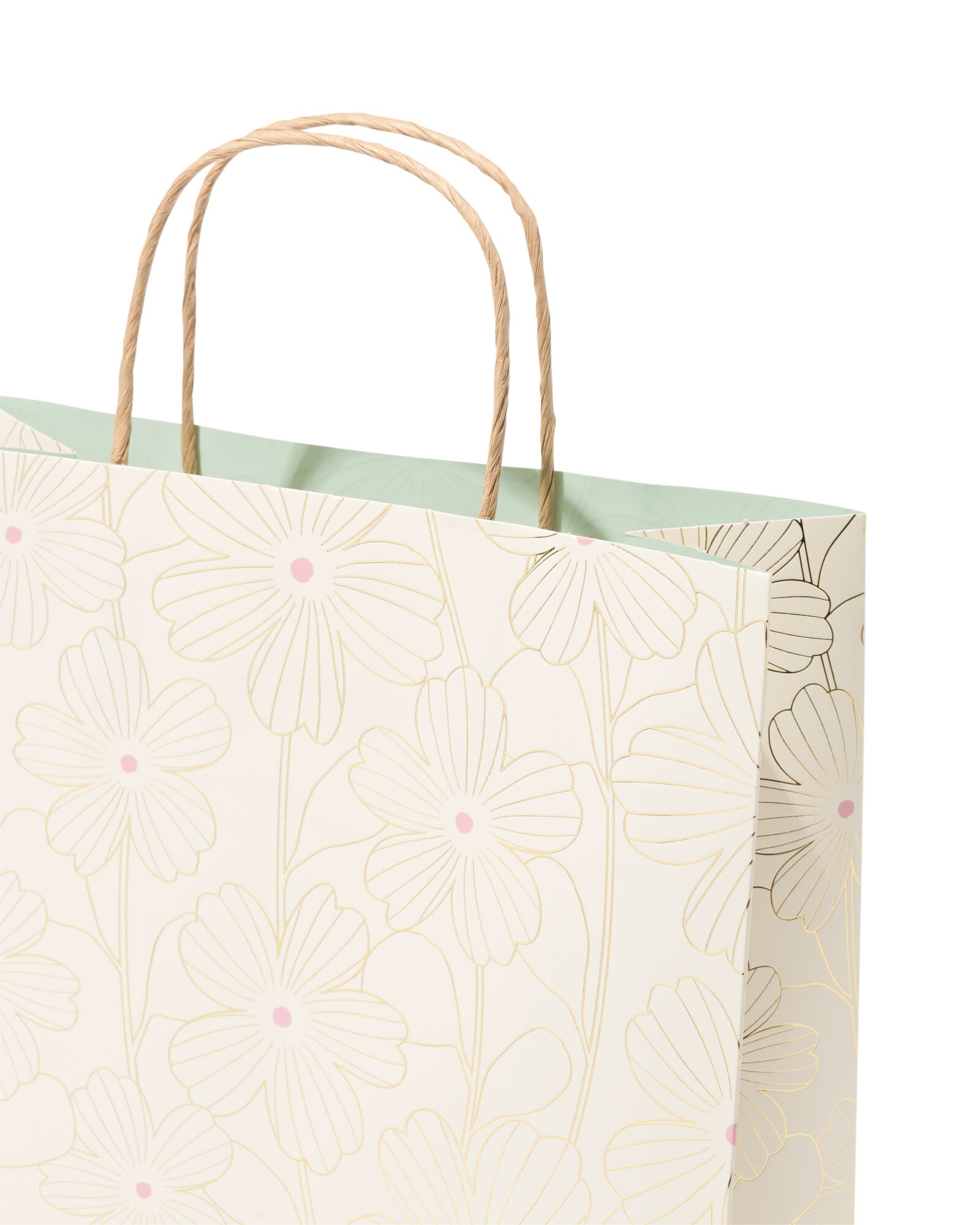 sac cadeau L 31x24cm fleurs - 14700231 - HEMA