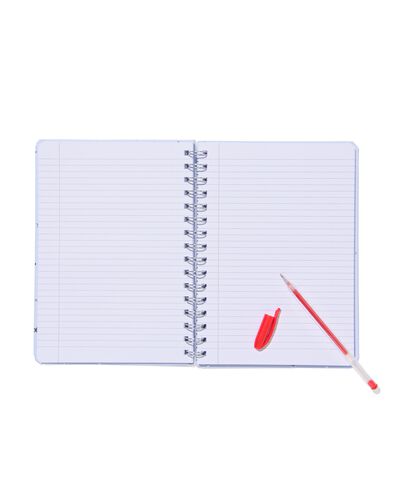 carnet A5 lign&eacute; avec &eacute;toiles argent&eacute;es  - 14100366 - HEMA