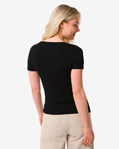t-shirt femme noir L - 36397018 - HEMA