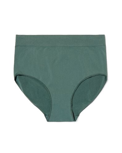 dames slip hoge taille naadloos micro groen XL - 19680306 - HEMA