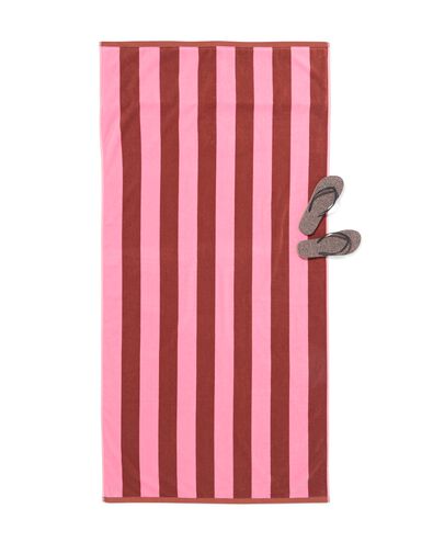 strandlaken 90x180cm velours strepen - 5200167 - HEMA