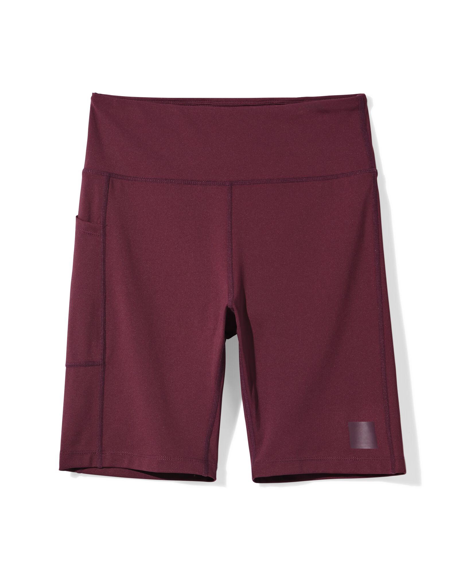 damesbikershort kort  bordeauxrood bordeauxrood - 36000523BURGUNDYRED - HEMA