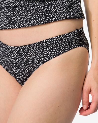 damesbikinibroekje Mila structuur zwart/wit zwart/wit - 22360590BLACKWHITE - HEMA