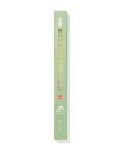 bougie longue LED ⌀2,3x29cm nervur&eacute;e vert clair - 13550125 - HEMA