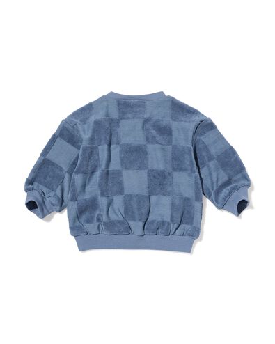 Babypulli aus Frottee mit Farbkontrasten blau blau - 33183770BLUE - HEMA