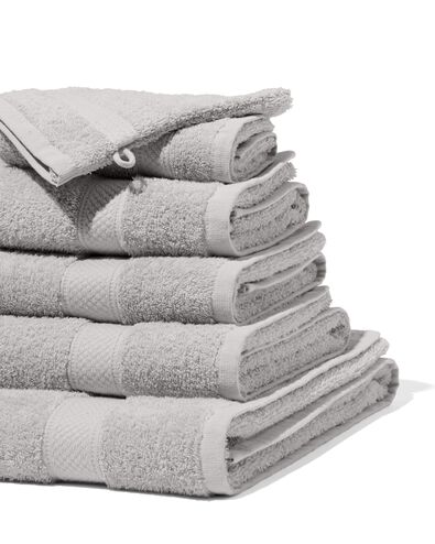 petite serviette-30x55 cm-qualité épaisse-gris clair uni gris clair petite serviette - 5240206 - HEMA