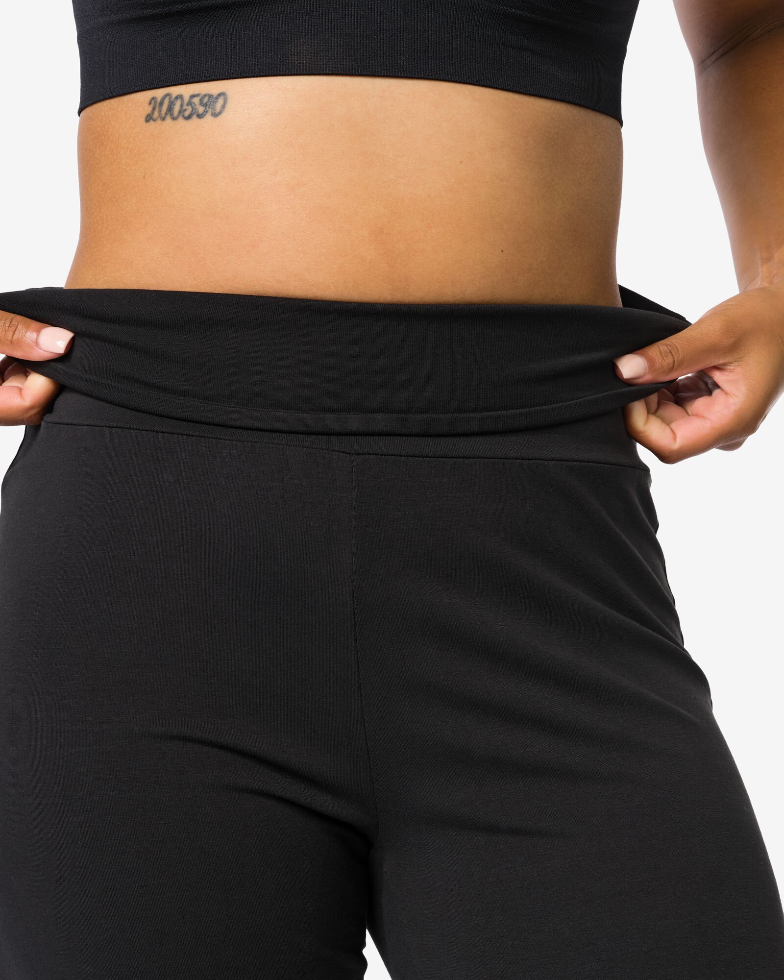 dames yogabroek zwart zwart - 1000030597 - HEMA