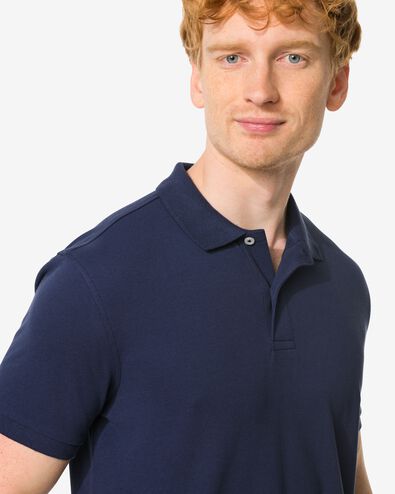 polo homme bleu foncé bleu foncé - 2140340DARKBLUE - HEMA