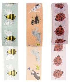 3er-Pack Washi Tape, Insekten - 14120155 - HEMA