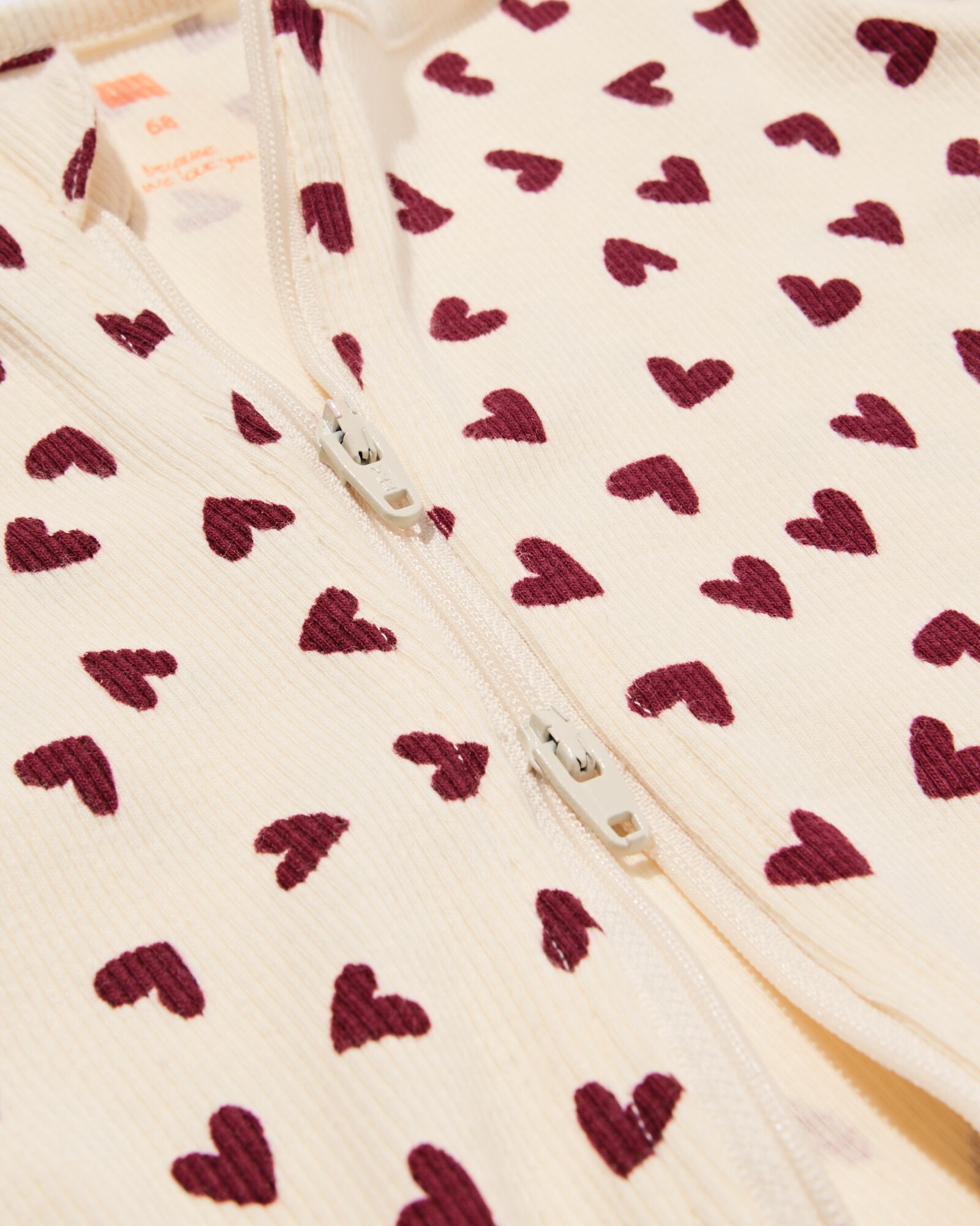 newborn boxpakje hartjes ecru ecru - 33447820ECRU - HEMA