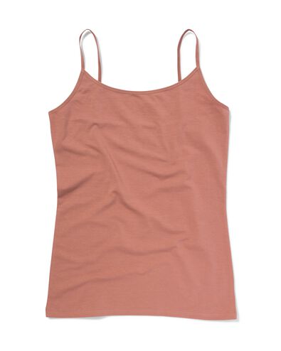 d&eacute;bardeur femme en coton &agrave; bretelles spaghetti marron clair - 19690554LIGHTBROWN - HEMA