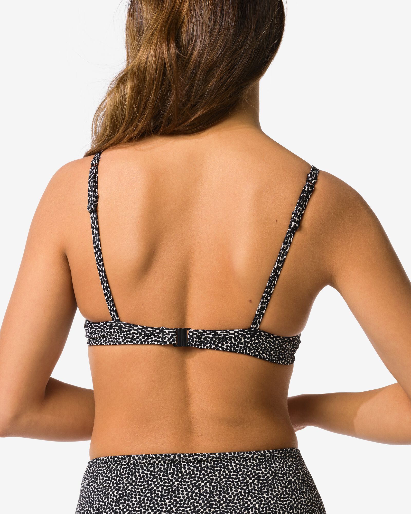 damesbikinitop Iris push-up zwart/wit zwart/wit - 22360570BLACKWHITE - HEMA