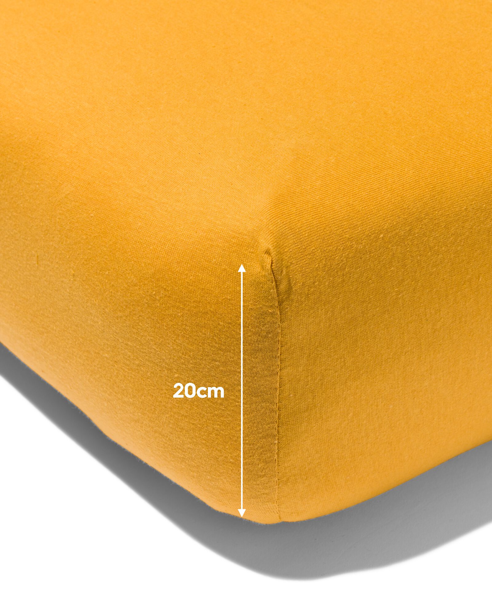 drap-housse enfant jersey 70x150 jaune ocre - 5180005 - HEMA