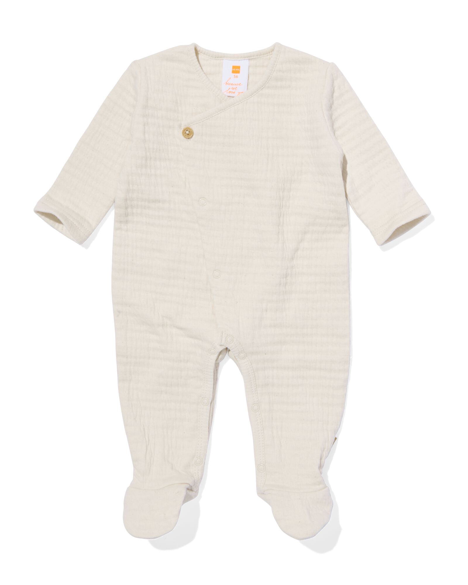 Newborn-Strampler mit F&uuml;&szlig;chen ecru ecru - 33480010ECRU - HEMA