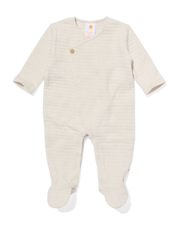Newborn-Strampler mit F&uuml;&szlig;chen ecru ecru - 33480010ECRU - HEMA