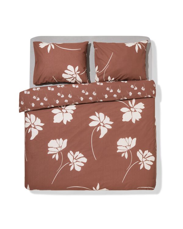 dekbedovertrek 200x200/220cm zacht katoen bloemen - 5700238 - HEMA