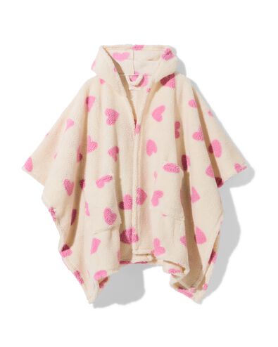 poncho de canapé femme taille unique polaire capuche et poches cœurs - 61100241 - HEMA