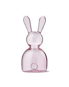 konijn van glas roze 9.5cm - 25850090 - HEMA