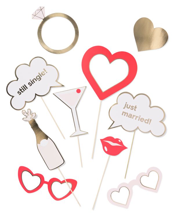 accessoires de f&ecirc;te mariage 12 pi&egrave;ces - 14250267 - HEMA