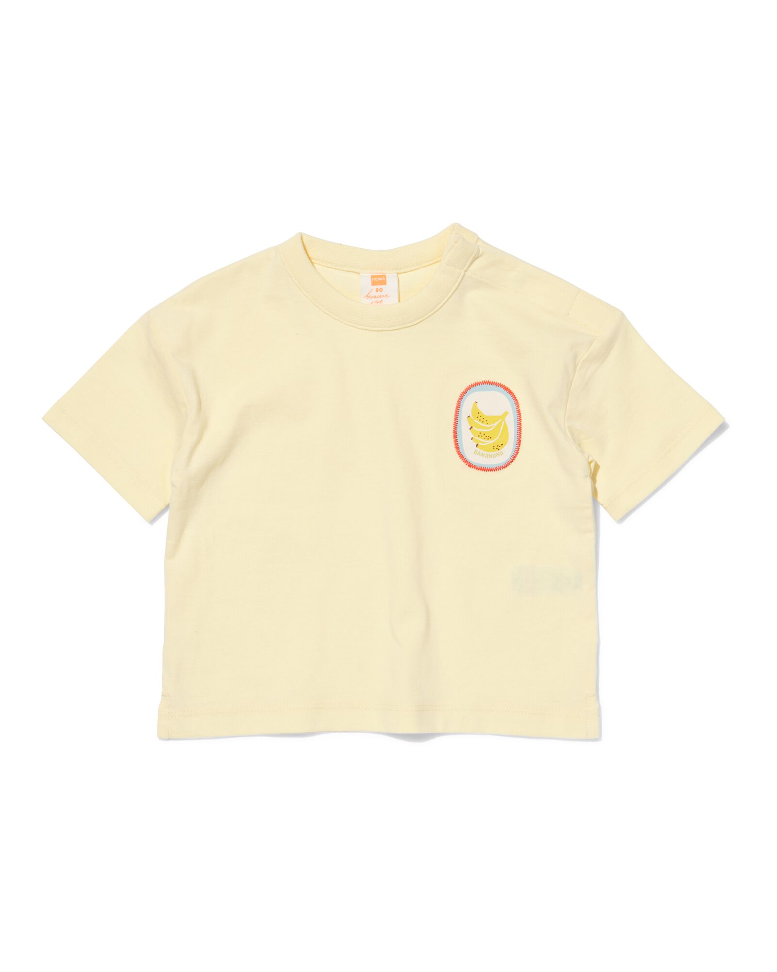 t-shirt b&eacute;b&eacute; jersey bananes jaune p&acirc;le jaune p&acirc;le - 33191470LIGHTYELLOW - HEMA