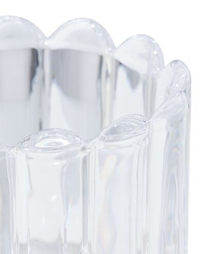 verre pour bougie parfum&eacute;e ⌀8x8cm nervur&eacute; transparent - 13507545 - HEMA