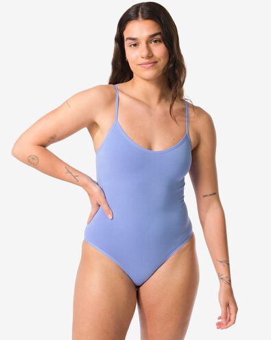 body femme correction l&eacute;g&egrave;re coton bleu bleu - 21530304BLUE - HEMA