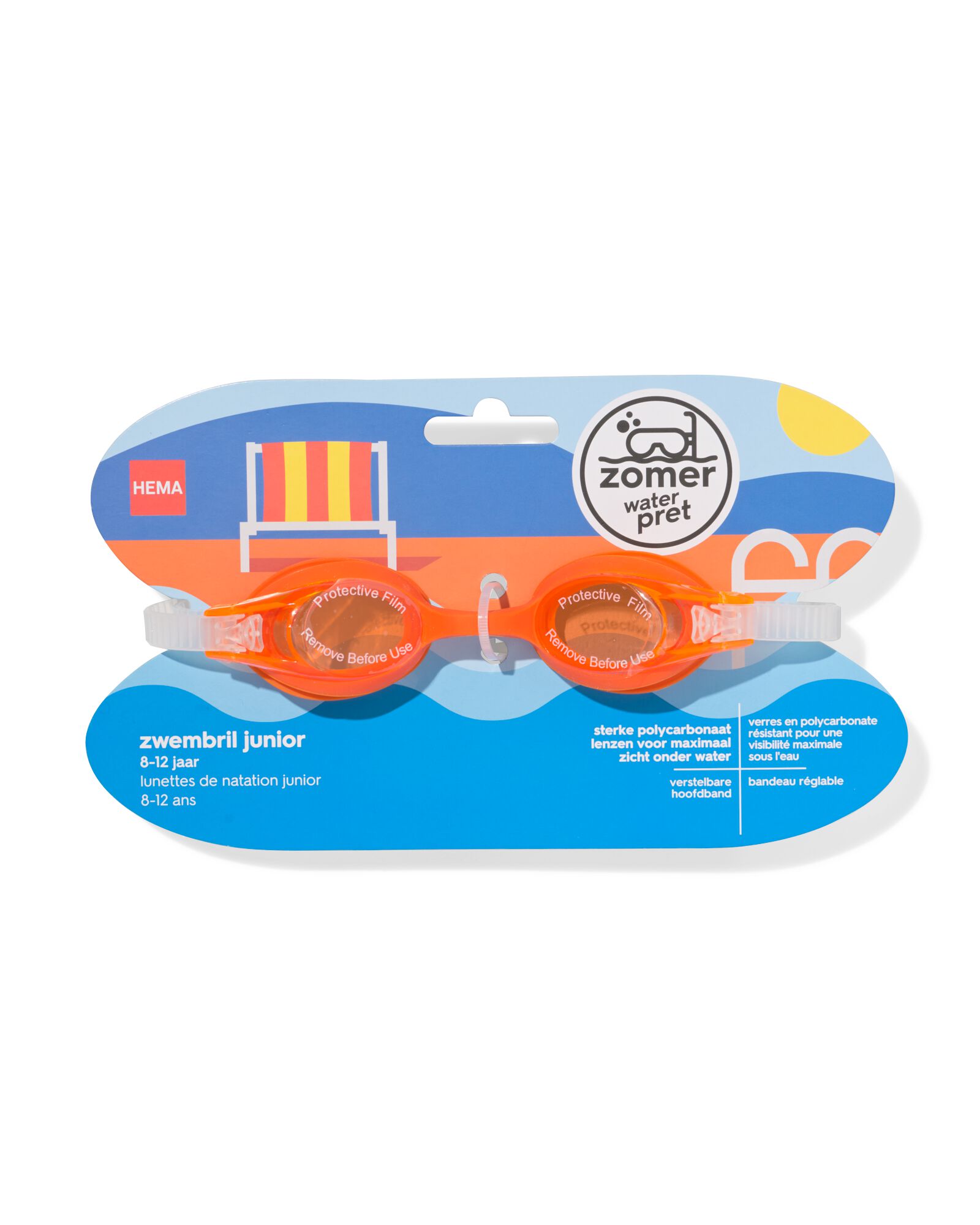 zwembril 8-12 jaar oranje - 15850092 - HEMA