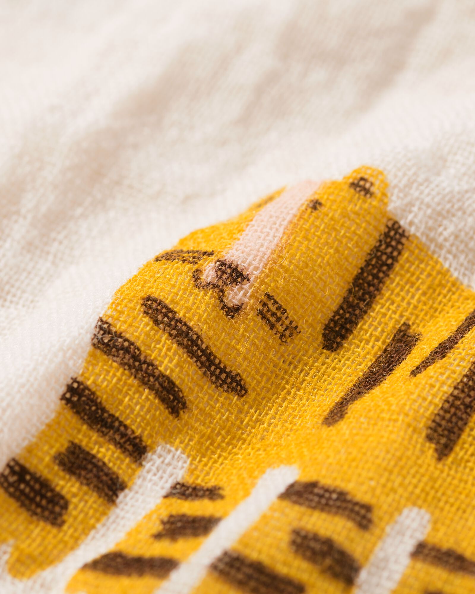 babykledingset comfy fit mousseline tijgers ecru ecru - 33186970ECRU - HEMA