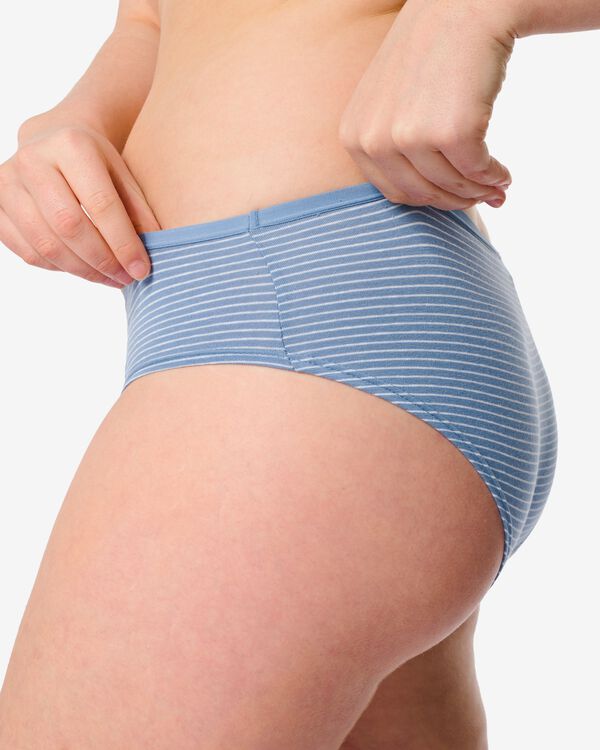 dames hipsters stretch katoen - 2 stuks blauw blauw - 1000030318 - HEMA