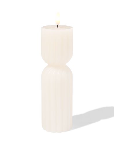 bougie forme led ⌀6,2x23cm diabolo ivoire - 13550135 - HEMA