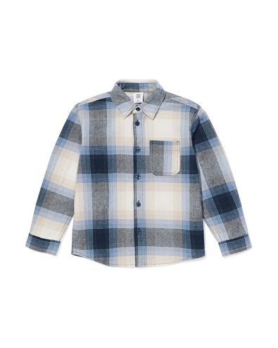 chemise enfant carreaux bleu - 30700401BLUE - HEMA